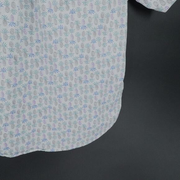 Tommy Bahama Shirt Mens Large White‎ Purple Pineapple Print Short Sleeve Resort - Picture 13 of 16